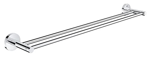 GROHE Start - Doppel- Badetuchhalter (Stichmaß 600mm, Material: Metall, inkl. Schrauben und Dübel), Chrom, 41203000