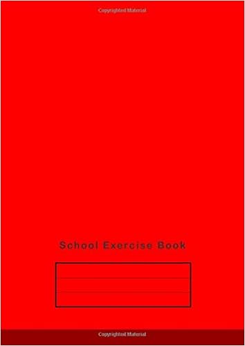 Amazon Com School Exercise Book 80 Page 12mm Wide Line Ruled Notebook For Kindergarten Reception Kids Thick 90gsm White Paper 210x297mm Red Cover Abolad Books