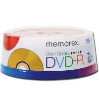 Memorex DVD Recordable Media - DVD-R - 16x - 4.70 GB - 25 Pack Spindle 05706