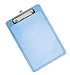 Acrimet Clipboard Memo Size A5 (9 1/4” x 6 5/16”) Low Profile Clip (Plastic) (Clear Blue Color) (6 Pack)