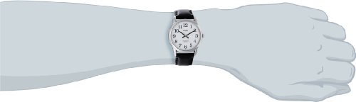 Timex Men's T205019J Easy Reader Black Leather Strap Watch