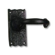 Black Antique Door Handles Small Lever Latch Plain