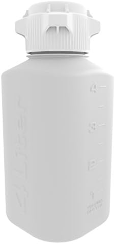 Brewtainers 4L Polycarbonate Homebrew Yeast Container with Polypropylene 45 mm Cap, 4000 mL Capacity