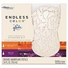 Glade Endless Color PlugIns Starter Kit, 1 Warmer & 2 Refills, Orange/Purple