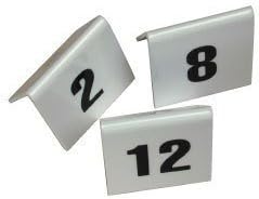 White Plastic Table Numbers 1-10 for Bar or Restaurants 3442 by Glitz Distribution