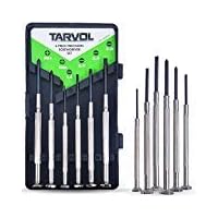 Precision Screwdriver Set (SET OF 6 WITH CASE) Flathead & Philips in 6 Different Sizes - Perfect Mini Screwdriver Bits for Jewelry Repair, Watch Repair, Eyeglass Repair, and More!