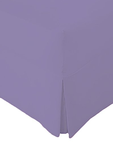 AmigoZone Extra Deep 100% Egyption Cotton 200 Thread CountFitted Valance Sheet Pleated (Super King, Lilac)