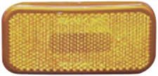 Fasteners Unlimited 003-59 12 V Amber Rectangular Clearance Light with Rounded Corners