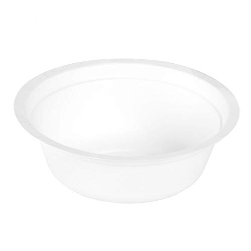 50 Disposable Biodegradable Bowls - 12oz White Compostable & Microwavable Tree Free Sugarcane Bowls, Bulk Set