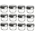 Nakpunar 12 pcs, 4 oz Glass Mason Jars with One Piece Silver Plastisol Lined Lids (4 oz, 12 pcs, Silver)