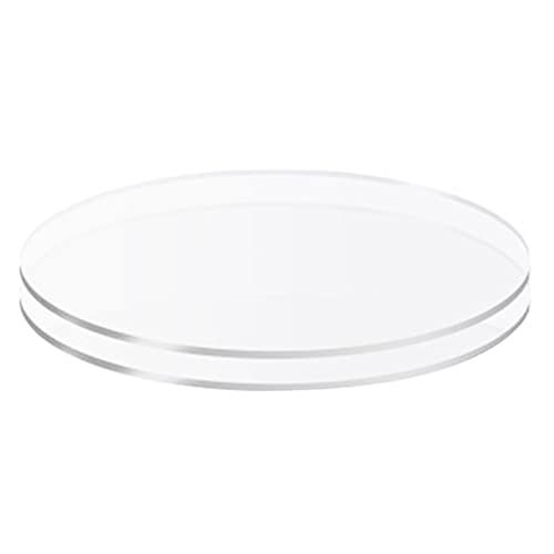 Cake Disk, 2Pcs Cake Plates Non-Sticky Reused Acrylic Buttercream Cake Discs for Cakes Serving (26CM)