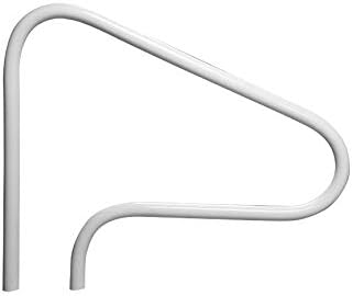 Rust Proof RTD-340 Beige 3-Bend Return-to-Deck Swimming Pool Handrail - 32" H x 40" W (Escutcheons and Freight Included)