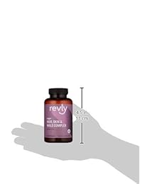 Marca Amazon – Complejo de pelo Revly, piel y uñas con Biotin 2000 mcg, 90 cápsulas, 3 meses de...