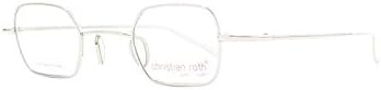 Christian Roth 14004 SI Silver Square Eyeglasses Frame For Men and Women