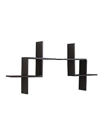 Artesia Brown MDF Wall Shelf Set of Two/Wall Shelves