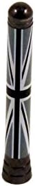 ATEXGray Union Jack 105 mm Antenna Topper with Black Chrome Trim Universal Mini Cooper