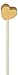 Gold Heart Appetizer or Sandwich/Swizzle Sticks - 3 1/2