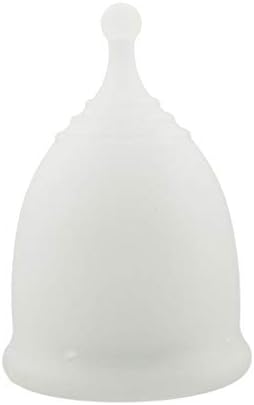 jiyoujianzhu Women Menstrual Cup Reusable Medical Silicone Cup Transparent-S