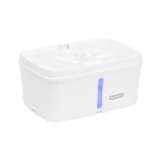 PetSafe Viva Pet Fountain for Cats and Small Dogs – 4.1L/140 oz, Indoor Cat Water Fountain with Ultra Quiet Pump, Dishwasher Safe, Easy to Clean, Water Filters Included