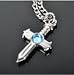 Yamasaki Fairy Tail Gray Fullbuster Cross Necklace Cosplay, Blue
