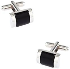 Half Cylinder Charcoal Metal Cufflinks