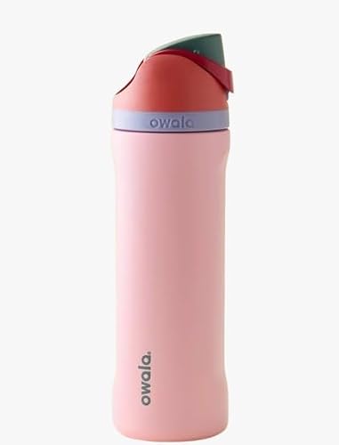 Owala FreeSip Insulated Stainless Steel Water Bottle with Straw, BPA-Free Sports Water Bottle, Great for Travel, 24 Oz, Sugar High