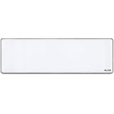 Glorious Extended White Gaming Mouse Pad/Mat - Long Cloth Mousepad, Stitched Edges | 36x11" (GW-E)