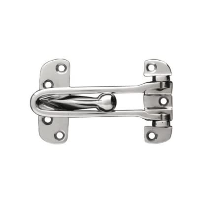 UAP Robust Door Restrictor & Lock for UPVC Doors - Solid Bar Door Stop with Easy-Grip Design for Limited Mobility - Chain-Free Safety Guard, Door Chain Alternative (Polished Chrome)