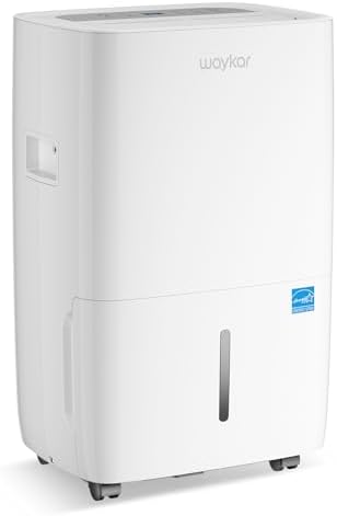 Waykar 80 Pints 2025 Energy Star Dehumidifier for Spaces up to 5,000 Sq. Ft for Basement and Home, Large Room with Drain Hose and 1.14 Gallons Water Tank