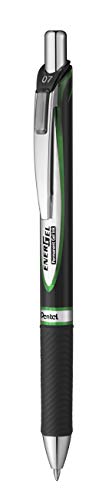 Pentel BLP77-DX Energel Document with Push Mechanism, Waterproof, Lightfast Ink, Indelible in accordance with ISO 27668-2, Pack of 12, Green