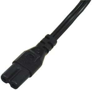 6' Replacement Power Cord for Home Office Printers, Laptops, Sony PS4, Apple TV, XBOX, Nortel Call Pilot, (IEC320 C7) Double Barrel Figure 8