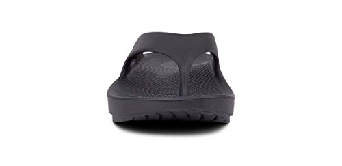 OOFOS Unisex Black Thong Flip Flop - Image 4