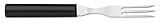 Rada Cutlery Granny Heavy Duty Fork - Stainless Steel with Black Steel Resin Handle, 7-3/4 Inches