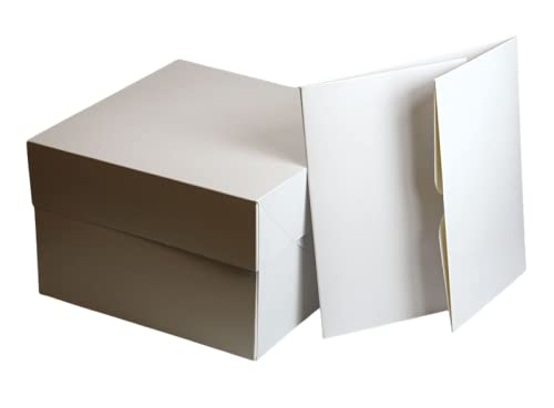 Pack of 5 x 12 Inch White Cake Boxes with Lids