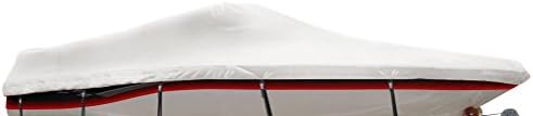 WINDSTORM by Eevelle Boat Covers for V Hull Runabout, 34-Feet 6-Inch Length up to 102-Inch Width Outboard, White