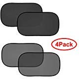 FIRSFOR Car Sun Shade(4 Pack) 2-Transparent and 2-Semitransparent 20'x12' Sunshades for UV Rays Protection