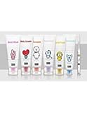 BTS BT21 Cosmetic Travel Kits Pouch Body Wash Body Cream Shampoo Treatment Facial Foam Toothpaste and Toothbrush Jimin Jungkook Suga J-hope Jin Rm Taehyung