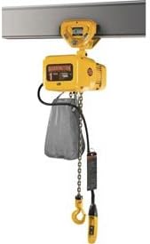 Harrington NERP020C-10 NER Electric Chain Hoist w/Push Trolley - 2 Ton, 10' Lift, 7 ft/min, 230V