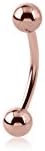 Bubble Body Jewelry Rose Gold Pvd Surgical Steel Micro Curved Barbell 1.2mm Gauge 16g