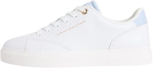 Donna Sneakers con Suola Preformata Feminine in Pelle, Multicolore (White/Breezy Blue), 39