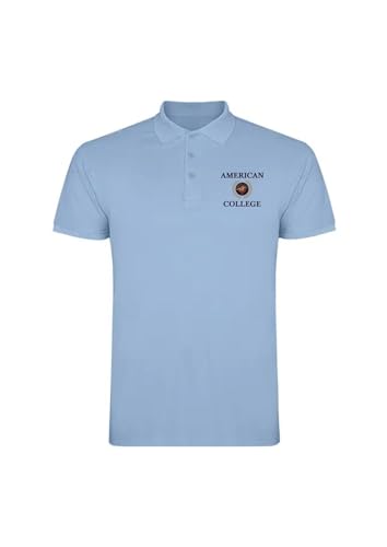 AMERICAN COLLEGE USA, Polo Shirts, Hemden, Junge, Mädchen, Sweat Shirts, T Shirt, Lässig, Sportlich, Bedruckt, Bekleidung, Kinder, Unisex, Modell ACPLW7, Türkis, 14 Jahre