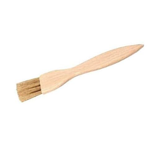 Tredoni 3.5cm Flat Wooden Pastry Baking Brush Natural Bristles - Dusting Flour, Glazing & Basting Dough, Batter Egg/Oil Spreading Brush (Flat)