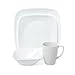 Corelle Square Pure White 16-Piece Dinnerware Set