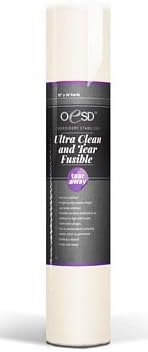 OESD Ultra Clean &amp; Tear Fusible White 10" x 10yd
