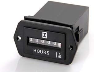 DC 12V Hour Meter (24V and 48V) Waterproof Suitable for Diesel & Gas Engine, Marine, ATV, MX, MTD, Boat, Dirtbike, Lawn Mower, Golf Cart, Forklift, RV, Motocross, Bike, Tractor(HM-002)