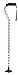 Essential Medical Supply Super Big Foot Self Standing Replacement Cane Tip in Black - Flexible Rubber Tip for Walking Sticks, Folding and Quad Canes with 6 Feet for Stability - 3/4 Inch