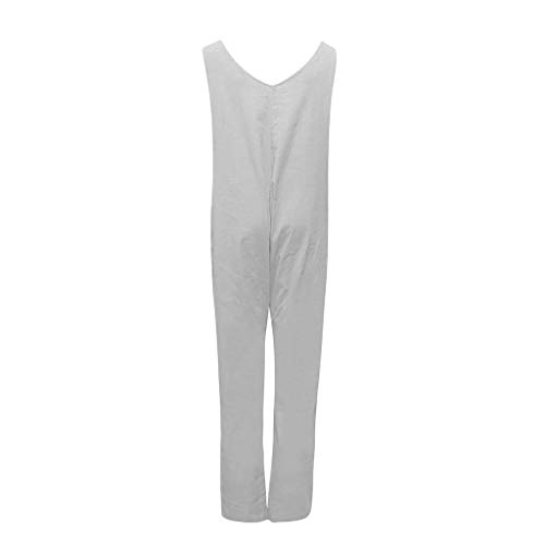 image for YUEZIHUAHUA Women Pants Women's Jumpsuit Harem Pants Sleeveless V Neck