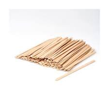 500 Wooden 5.5" Classic Round Ends - Coffee Tea Hot Drinks Stirrers
