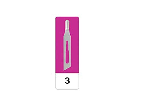 Gima - Gouge Blades made of Carbon Steel N. 3, Sterile, for Manicure and Pedicure, 50 Blades Individually Packed