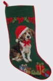 Beagle Needlepoint Christmas Stocking